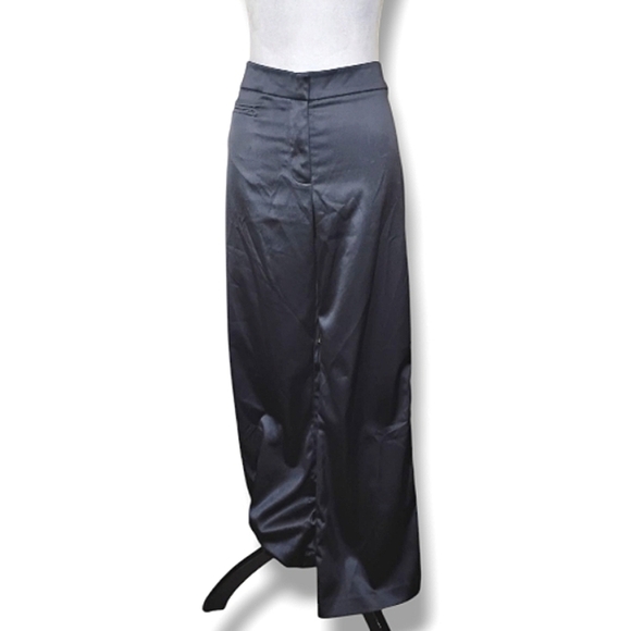 Y2K JS Collections Satin Wide Leg Pants Size 10 Elegant Cocktail Minimalist - Picture 1 of 7